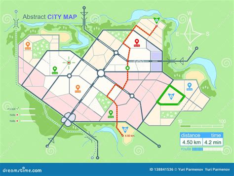 generic city map picture divided into areas